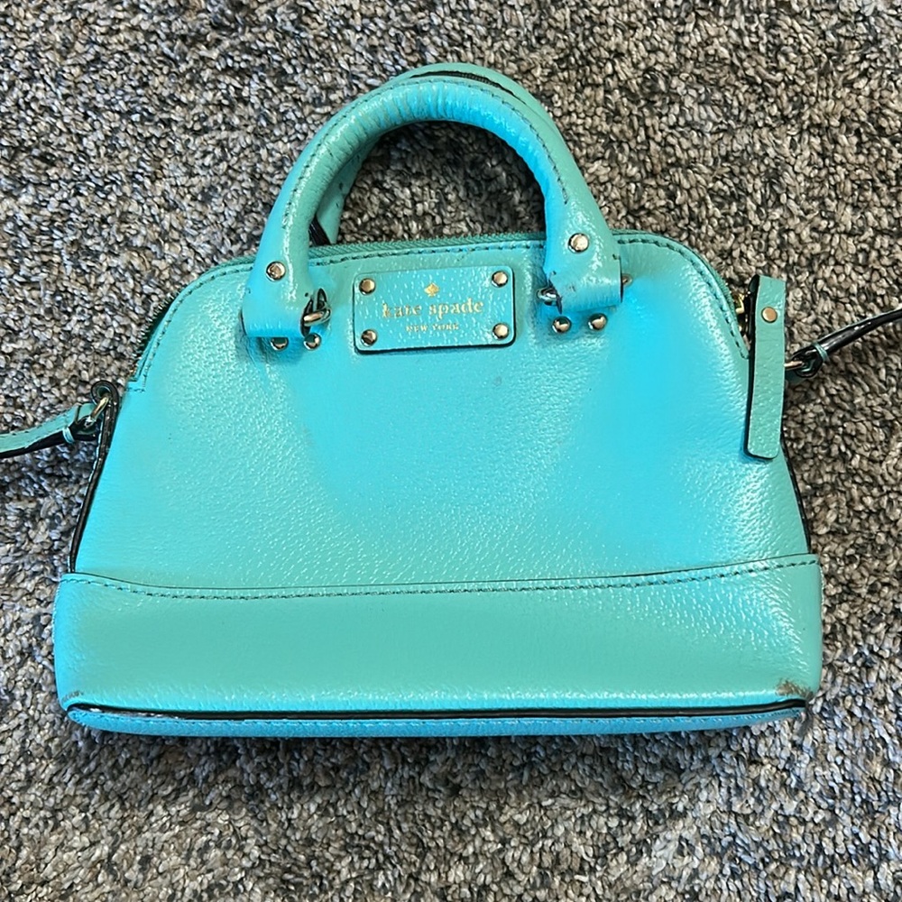 Kate Spade Turquoise Leather Small Handbag
